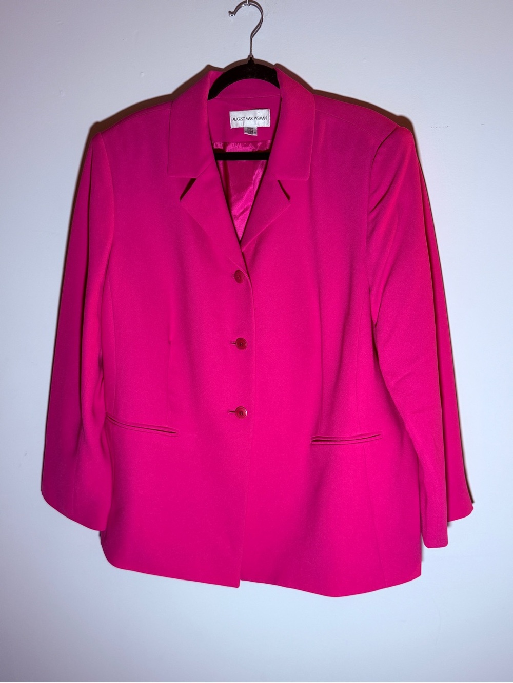 August Max Vintage Bright Pink Tailored Blazer